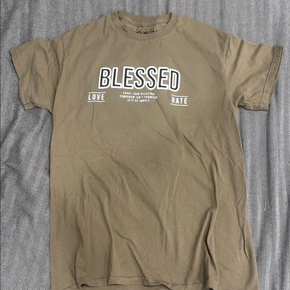 Blessed Graphic Tee in Brown by [Brand]